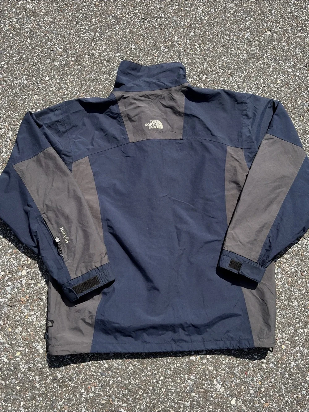 The North Face Men’s Navy and Gray HyVent Large Jacket